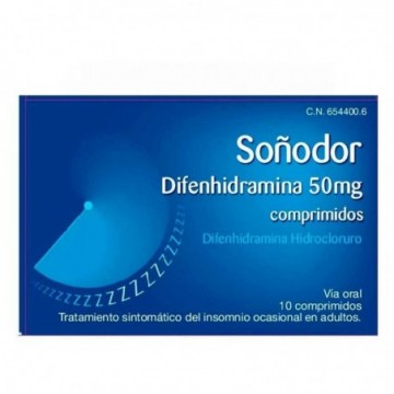 SOÑODOR DIFENHIDRAMINA 50...